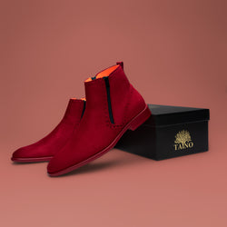 The Coupe Red Suede Chelsea Boot