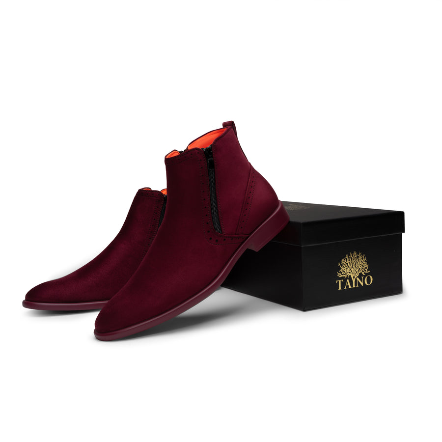 Wine suede hot sale boots