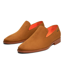 The Alpha S Classic Plain Suede Loafer Camel